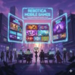 Rebootica Mobile Games: Main logo and core characters, emphasizing instant-play access to diverse free mobile games in a futuristic setting.